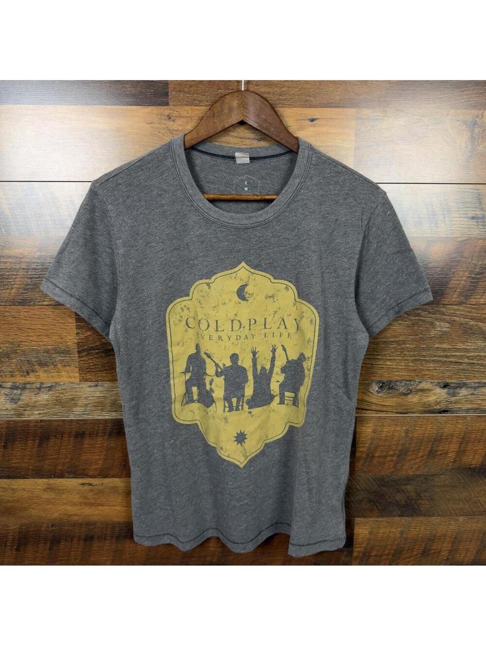 2019 Coldplay A Head Full of Dreams Band T-Shirt Gray Small